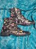 Steve Madden Floral Black Multi Color Ankle Boots Size 10 - photo 5