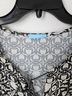 J. McLaughlin 100% Polyester Gray Tan Casual Dress Size L - photo 3
