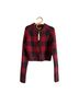 SKIMS Checkered-gingham Red Black Pullover Sweater Size S - photo 1