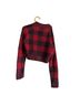 SKIMS Checkered-gingham Red Black Pullover Sweater Size S - photo 2