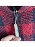 SKIMS Checkered-gingham Red Black Pullover Sweater Size S - photo 3