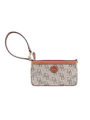 Dooney & Bourke Signature DB Monogram Large Slim Wristlet Makeup Bag (view 1)