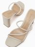 Schutz 100% Leather White Sandals Size 8 - photo 3