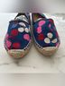 L.K. Bennett 100% Canvas Print Blue Red Flats Size EU 37 - photo 7
