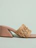 Vicenza 100% Raffia 100% Leather 100% Rubber Tan White Sandals Size 7 1/2 - photo 4