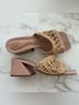 Vicenza 100% Raffia 100% Leather 100% Rubber Tan White Sandals Size 7 1/2 - photo 7
