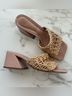 Vicenza 100% Raffia 100% Leather 100% Rubber Tan White Sandals Size 7 1/2 - photo 5