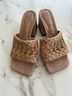 Vicenza 100% Raffia 100% Leather 100% Rubber Tan White Sandals Size 7 1/2 - photo 9