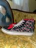Vans Print Black Red Sneakers Size 7 - photo 4