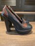 Opening Ceremony 100% Other Black Brown Heels Size 7 - photo 3