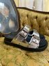Guess Silver Black Sandals Size 7 1/2 - photo 4