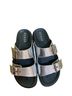Guess Silver Black Sandals Size 7 1/2 - photo 2