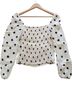 Reformation Polka Dots White Black Long Sleeve Top Size 12 - photo 2