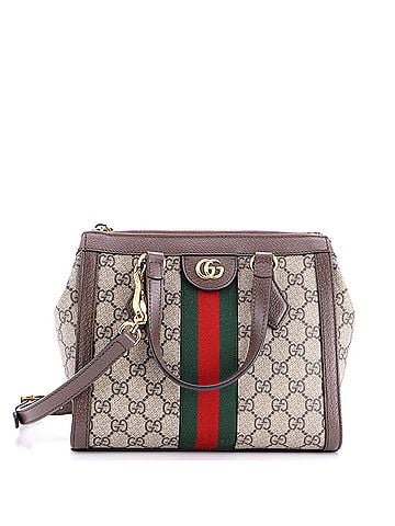Gucci Ophidia Top Handle Tote GG Coated Canvas Small (view 1)