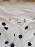 Reformation Polka Dots White Black Long Sleeve Top Size 12 - photo 3