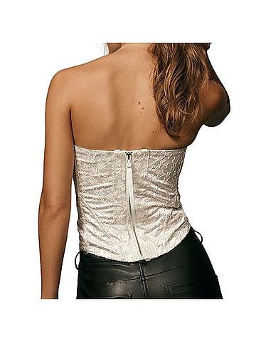 For Love & Lemons Lilibet Strapless Corset Sleeveless Top (view 2)