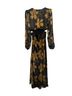 Astr 100% Polyester 100% Polyester Floral Black Gold Cocktail Dress Size L - photo 2