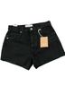 Reformation Solid Black Denim Shorts Size 26 waist - photo 1
