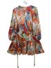 Alexis 100% Polyester Floral Orange Cocktail Dress Size L - photo 2