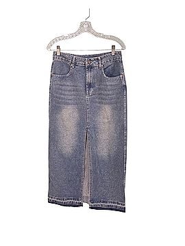 Happily Grey Denim Skirt (view 2)