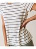 Marine Layer Stripes White Blue Short Sleeve Blouse Size M - photo 4