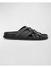 AQUATALIA 100% Leather Black Sandals Size 8 - photo 4