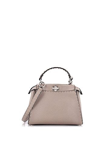 Fendi Selleria Peekaboo Bag Leather with Python Mini (view 1)