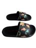 Coach 100% Rubber Floral Black Blue Sandals Size 5 - photo 2
