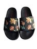 Coach 100% Rubber Floral Black Blue Sandals Size 5 - photo 1
