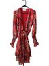 Alexis 100% Polyester Floral Red Cocktail Dress Size XS - photo 1