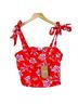 Joie Tropical Floral Orange Tank Top Size 10 - photo 1