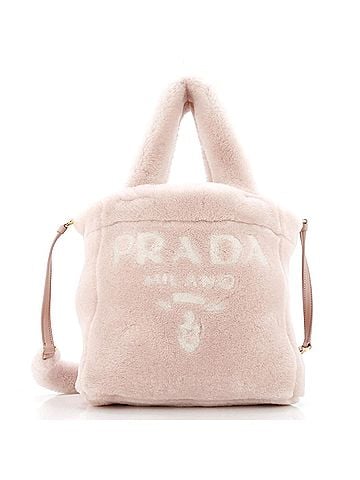 Prada Logo Tote Shearling Mini (view 1)