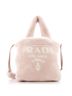 Prada 100% Shearling Pink Logo Tote Shearling Mini One size - photo 1