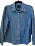 A.P.C. 100% Cotton Blue White Blouse Size XL - photo 1