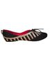Velvet Angels Stripes Black Gold Flats Size 7 - photo 1