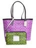 Coach 100% Coated Canvas Print Purple Pink Tote One size - photo 1