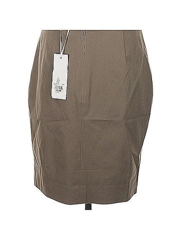 Etcetera Taupe Pencil Skirt with Lacing Detail Skort (view 2)