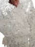 Hyfve 100% Microfiber Polyester Floral White Long Sleeve Blouse Size L - photo 2