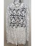 Hyfve 100% Microfiber Polyester Floral White Long Sleeve Blouse Size L - photo 5