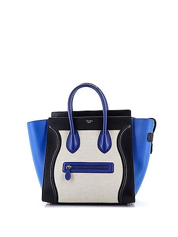 Céline Tricolor Luggage Bag Canvas and Leather Mini (view 1)