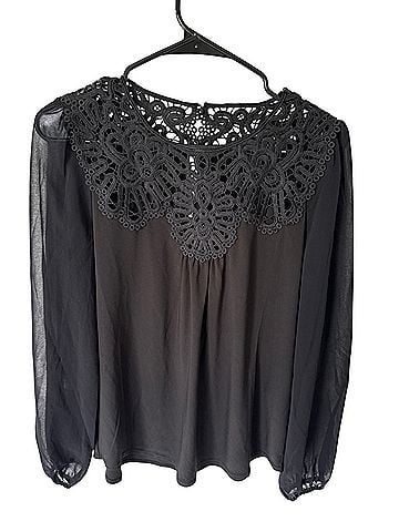 White House Black Market Long Sleeve Blouse (view 1)
