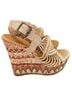 Dolce by Mojo Moxy Aztec Or Tribal Print Multi Color Tan Wedges Size 7 1/2 - photo 5