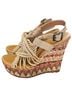 Dolce by Mojo Moxy Aztec Or Tribal Print Multi Color Tan Wedges Size 7 1/2 - photo 1