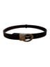 Coach 100% Leather Black Silver Belt Size S - photo 1