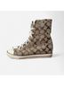 Coach 100% Canvas Brown Tan Sneakers Size 7 - photo 3