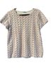 Weston Wear 100% Polyester 14% Rayon 3% Spandex Floral Pink Ivory T-Shirt Size L - photo 1