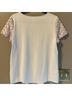 Weston Wear 100% Polyester 14% Rayon 3% Spandex Floral Pink Ivory T-Shirt Size L - photo 4