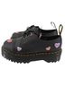 Dr. Martens Print Black Pink Purple Ankle Boots Size 7 - photo 1