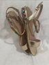 exe 100% Leather Gold Pink Sandals Size 11 - photo 4