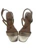 exe 100% Leather Gold Pink Sandals Size 11 - photo 1